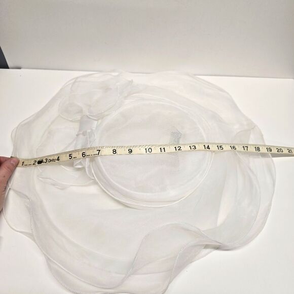 Vintage Betmar Women's White Organza Wedding Hat Bow Kentucky Derby Church NWT - Picture 8 of 8